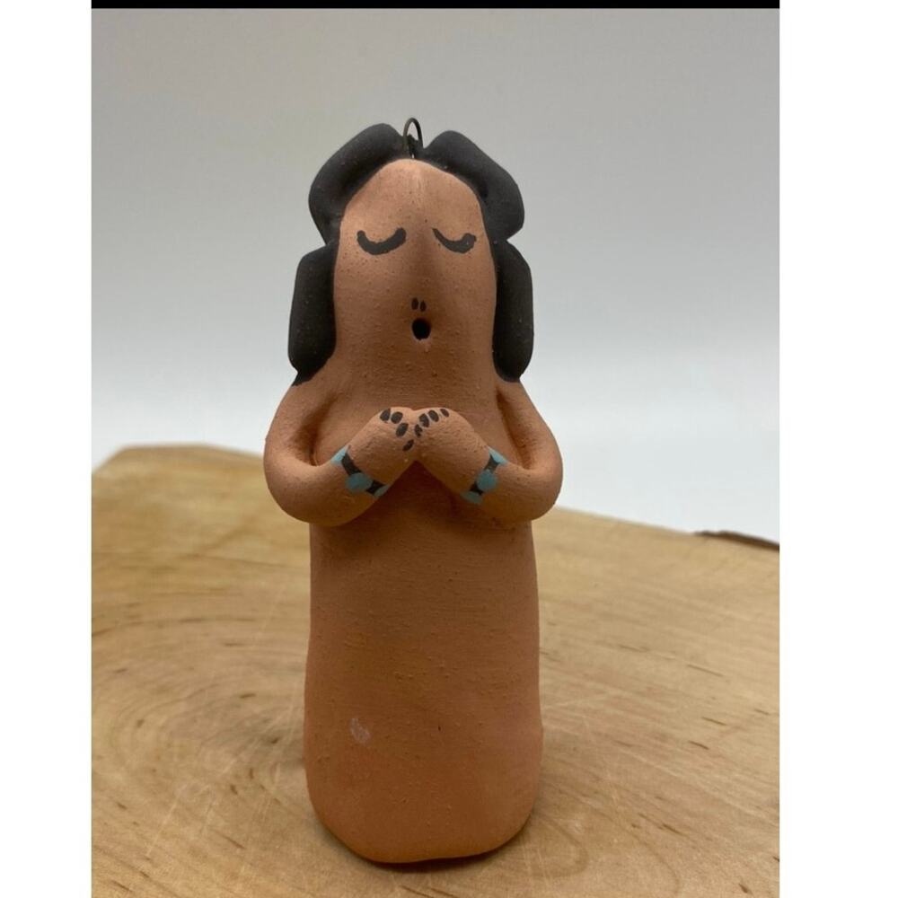 Vintage Native American‎ Navajo Storyteller Clay Pottery Christmas Ornament